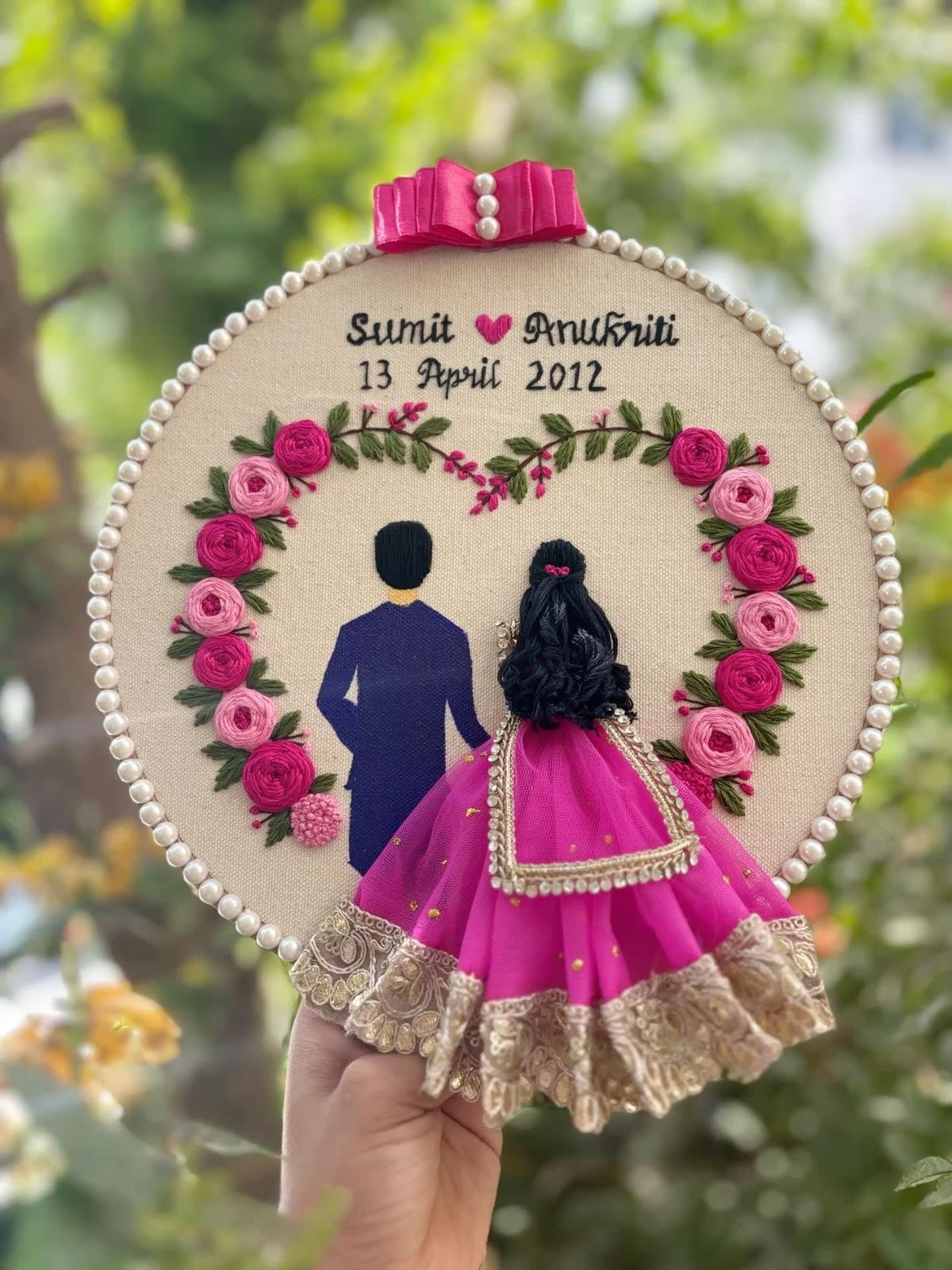 Couple Name Embroidery Gift