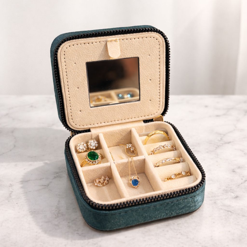 VELVET JEWELLERY BOX