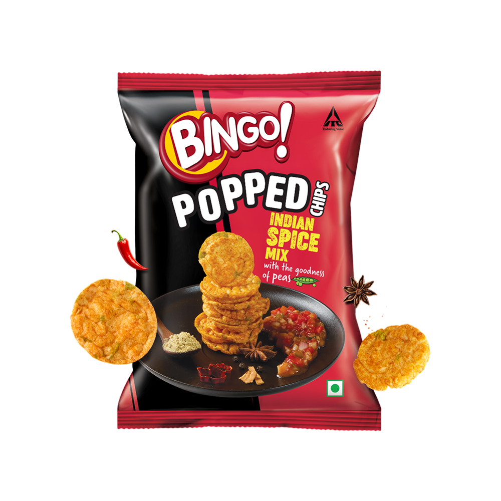 Bingo Popped Indian Spice Mix Potato Chips