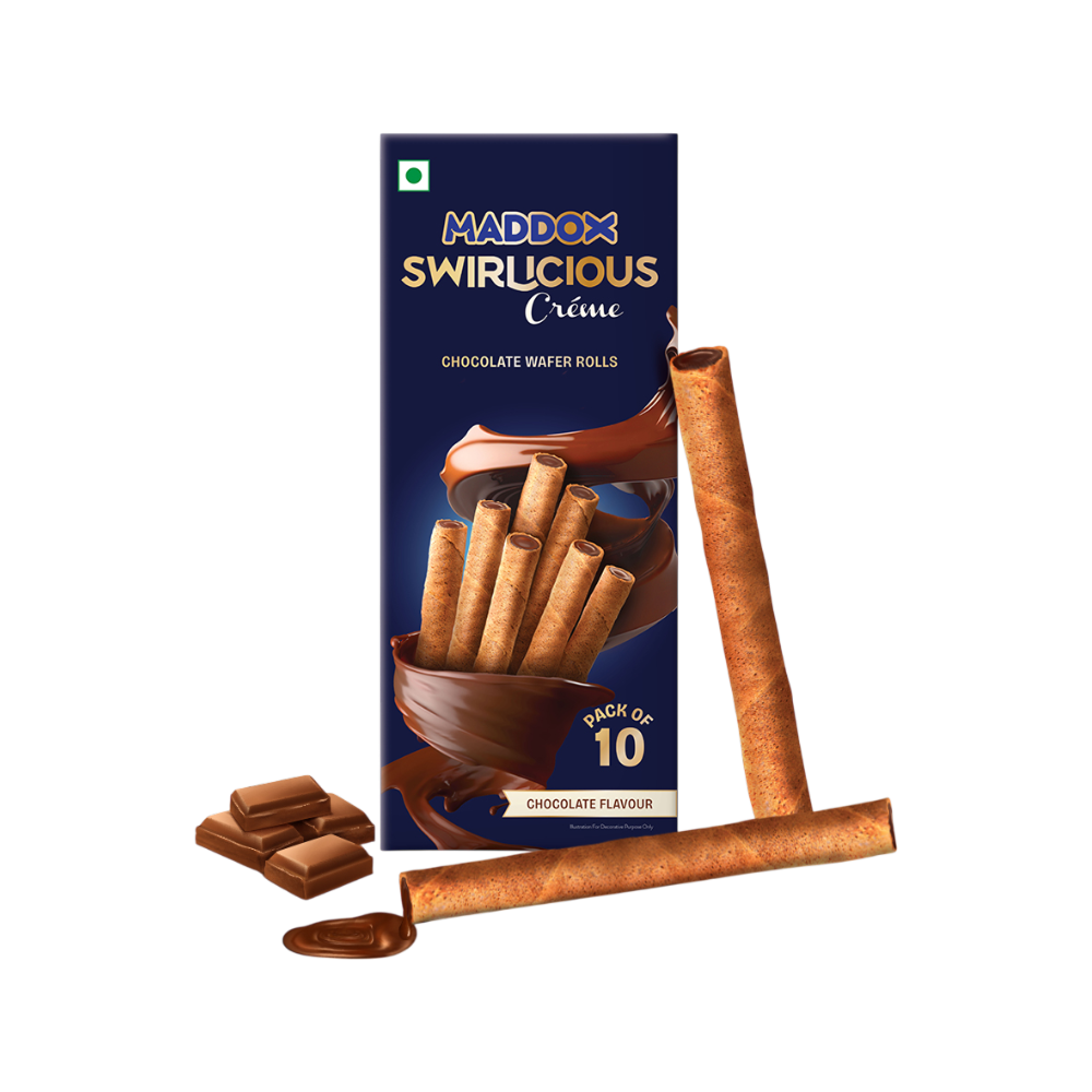 Maddox Swirlicious Chocolate Wafer Roll 105 g