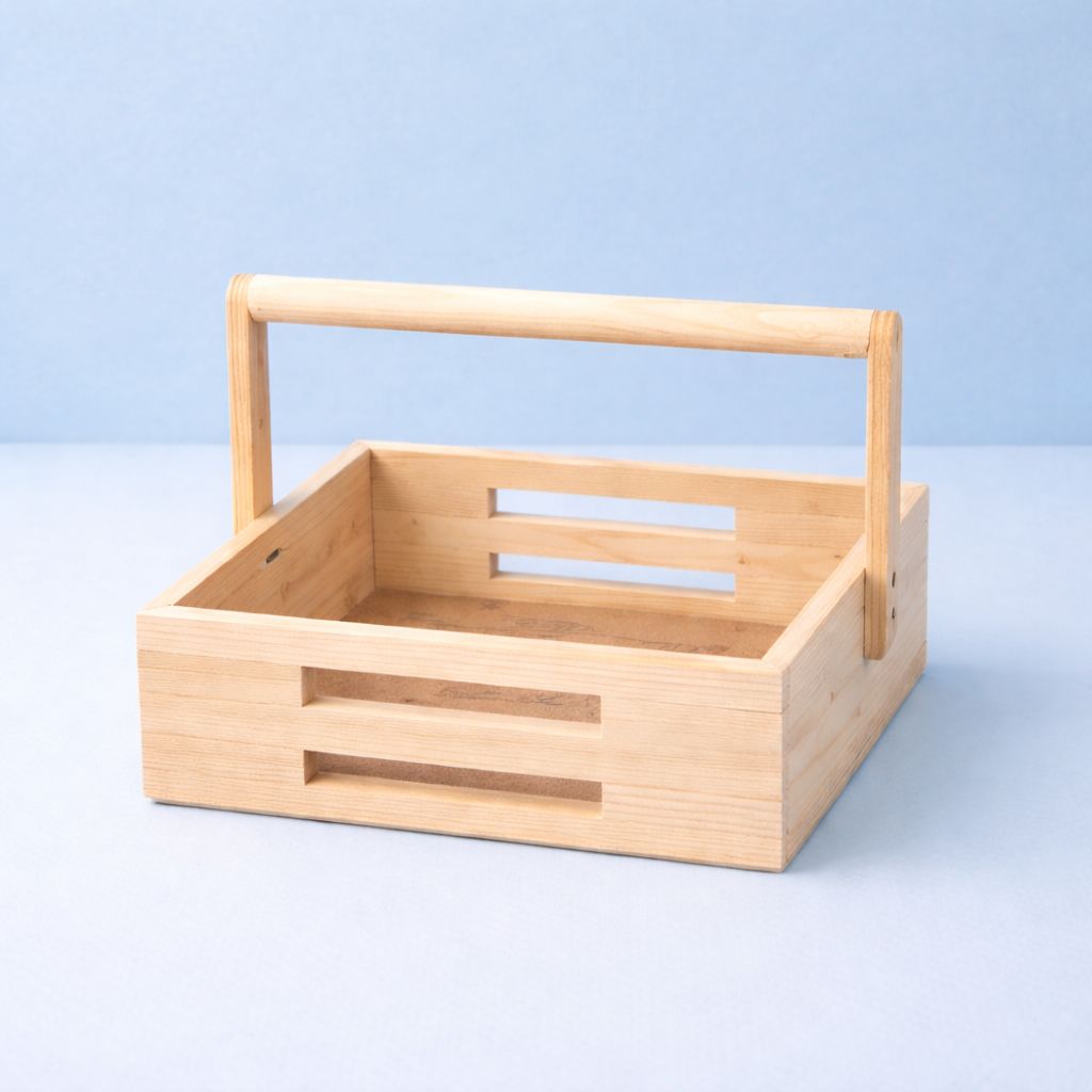 wooden tray with handle